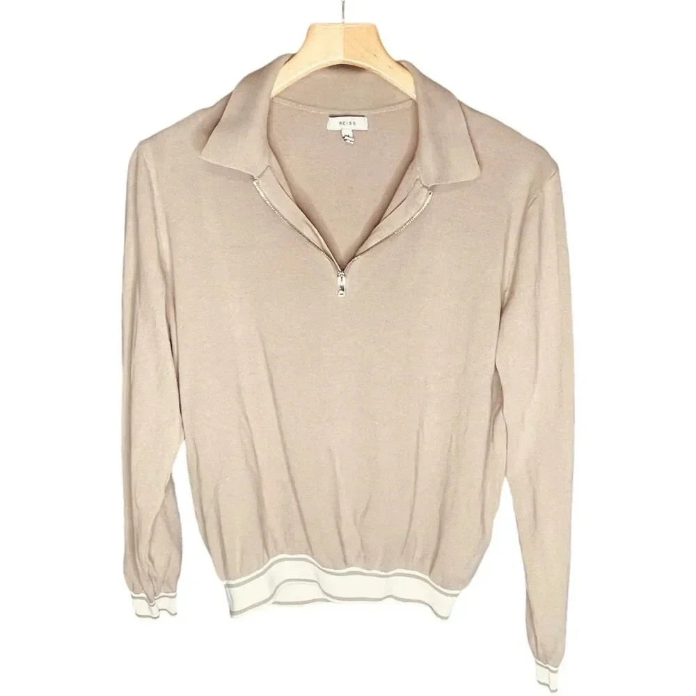 Reiss 1/4 Zip Pullover Polo Jumper Sweater